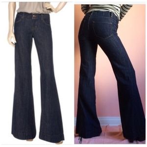 J Brand Kay Wide Leg Flare Dark Wash Jeans